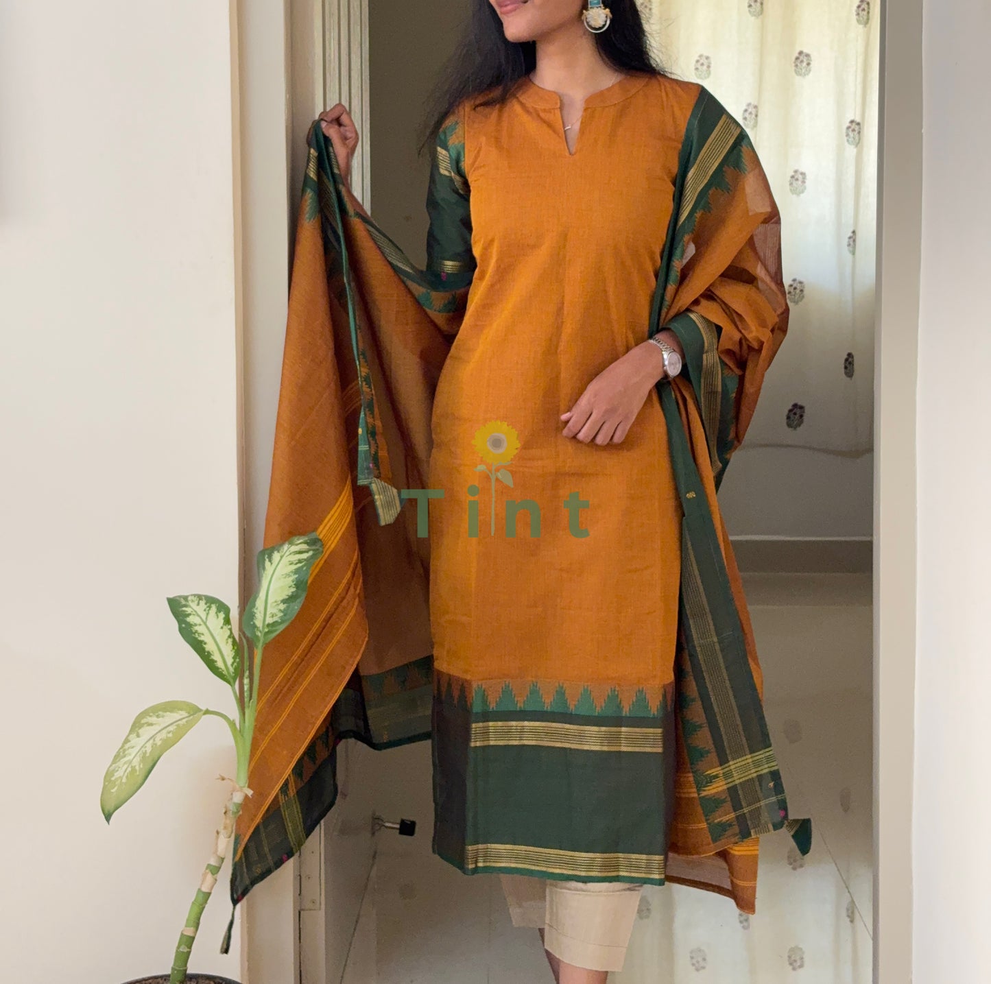 Mango whirl Kurta dupatta