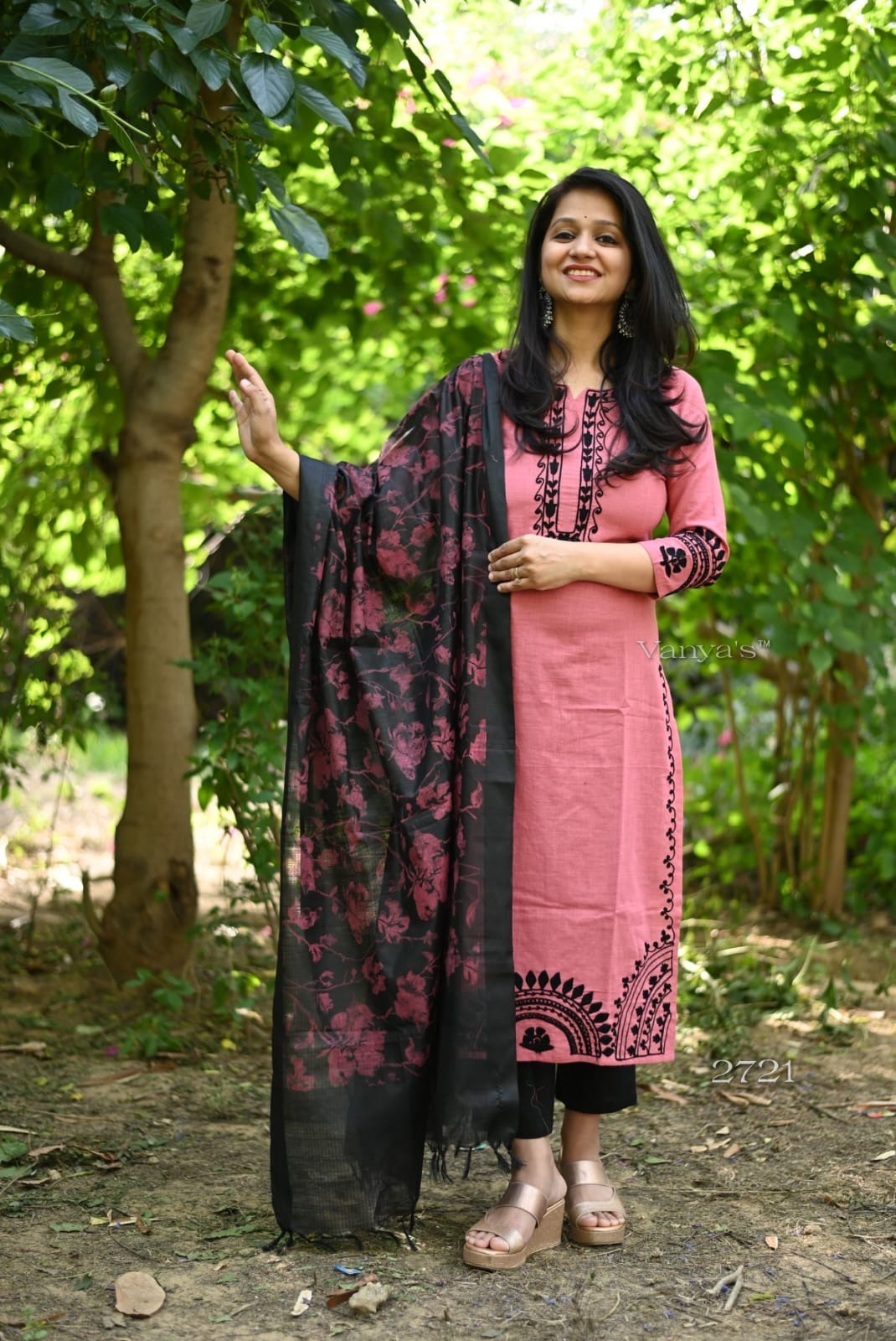 Pink south cotton Suit Set