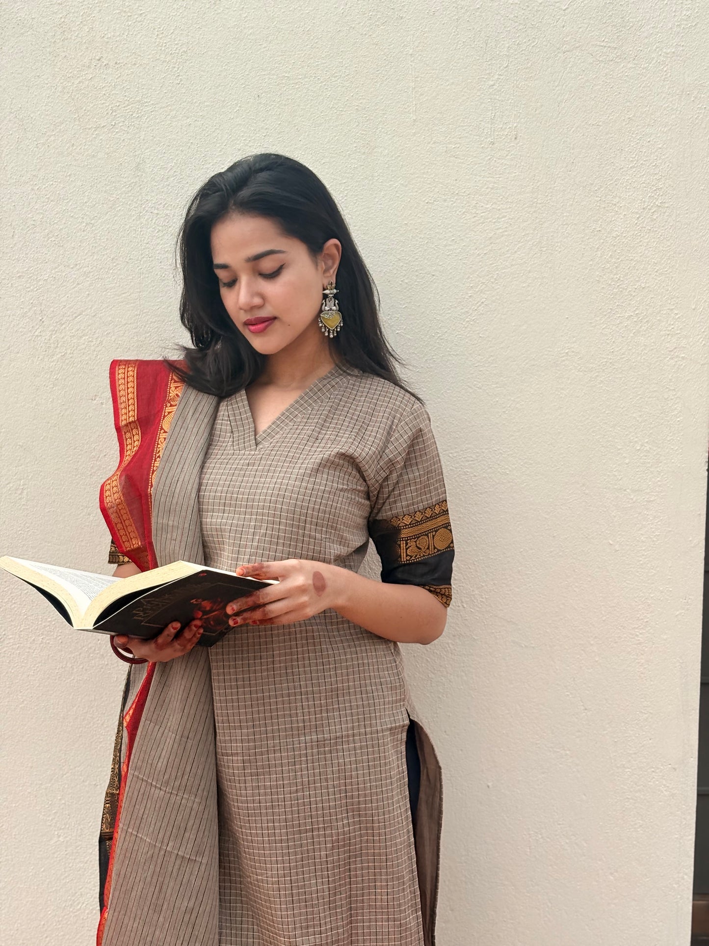 Clay & Gold Kanchi Cotton Kurta dupatta