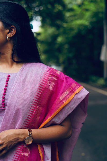 Violet Skies kurta dupatta
