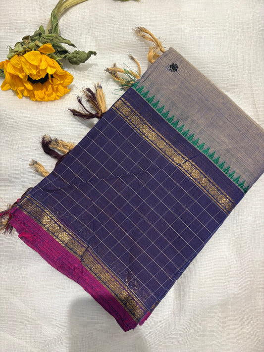 Sapphire Checks Saree