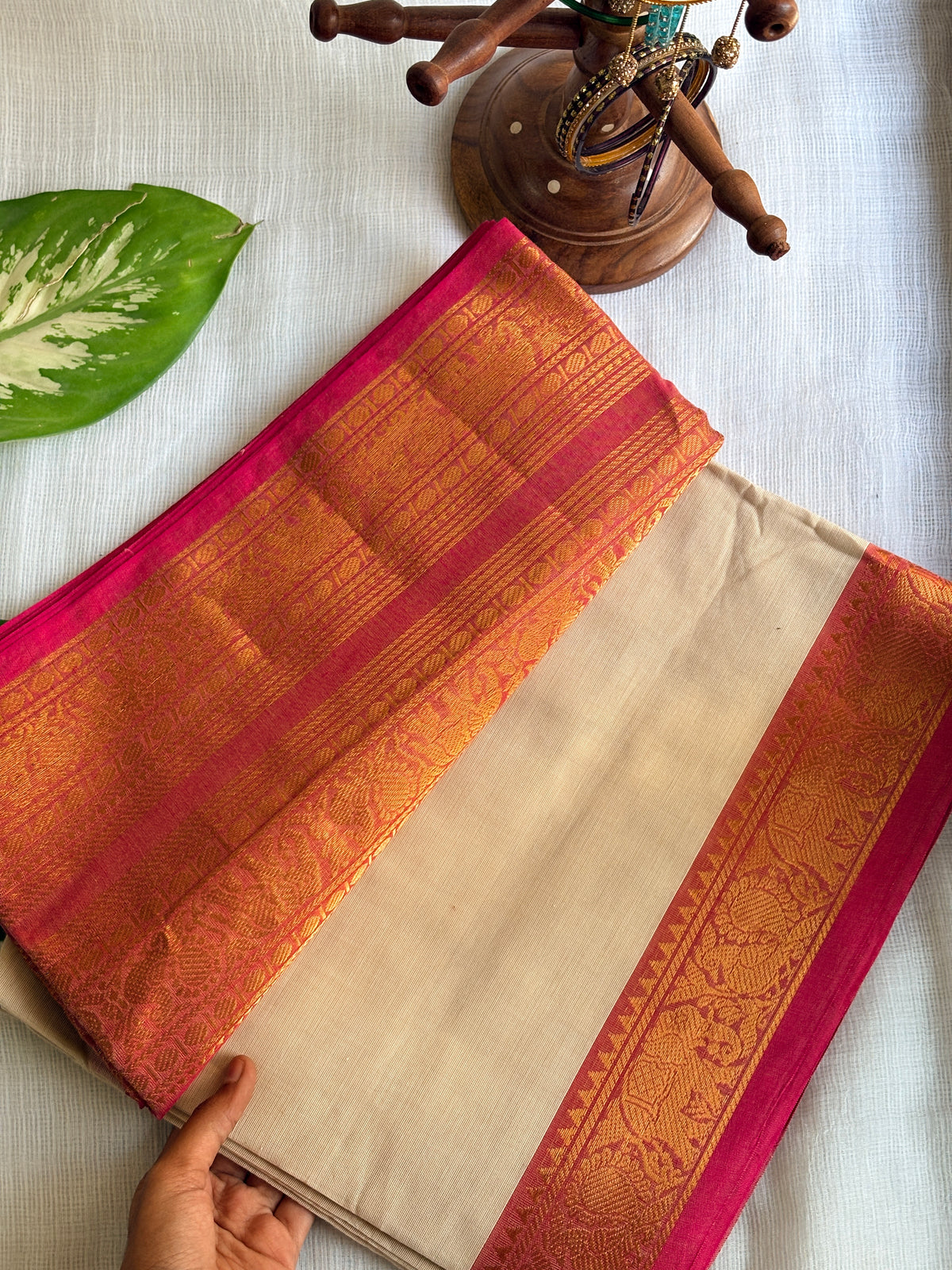 Onam bloom Unstitched cotton set (2-piece)