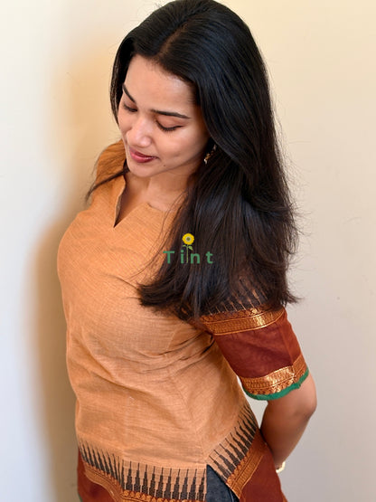 Butter Cookie Kanchi cotton short kurta