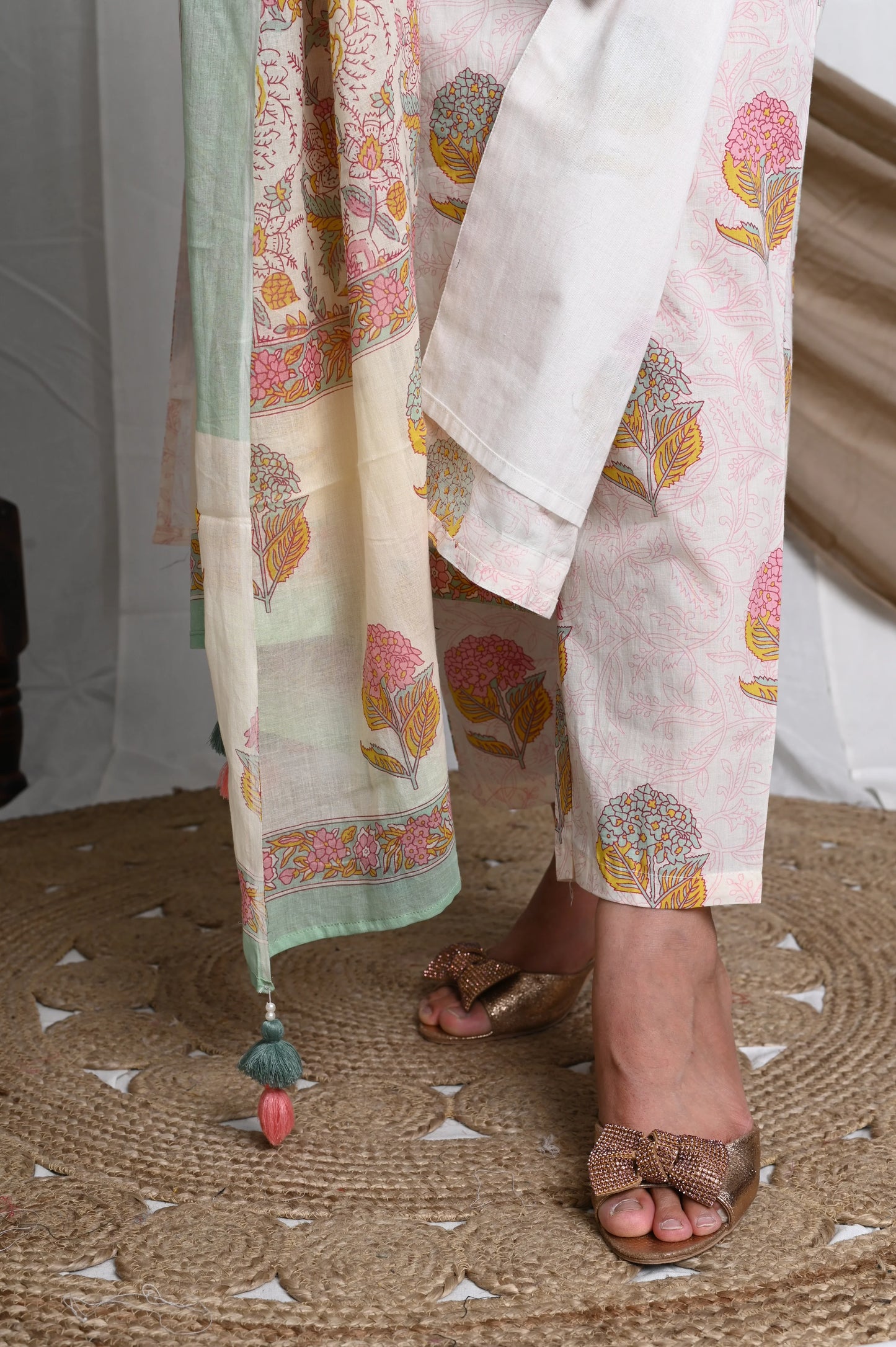 Light Mood Handblock Printed Cotton Suit Set