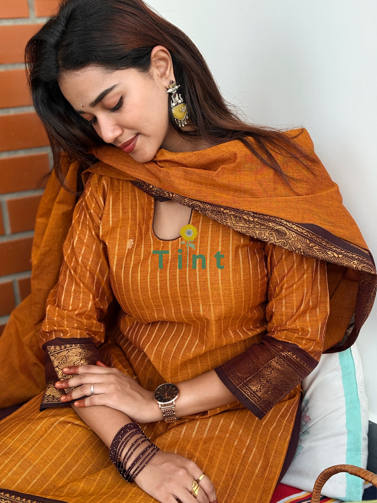 Cocoa Kanchi cotton kurta dupatta