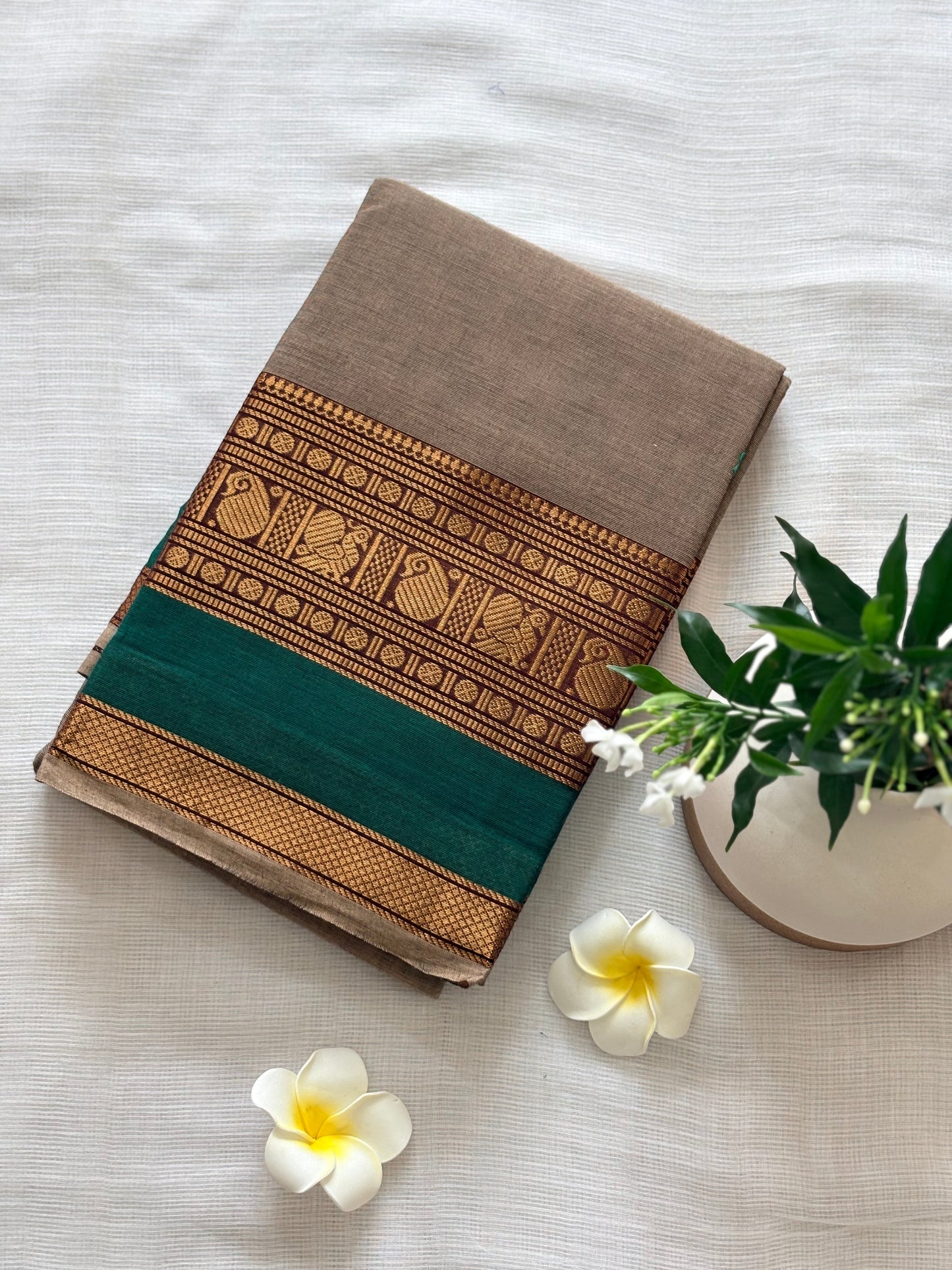 Grey Kanchi Cotton Saree