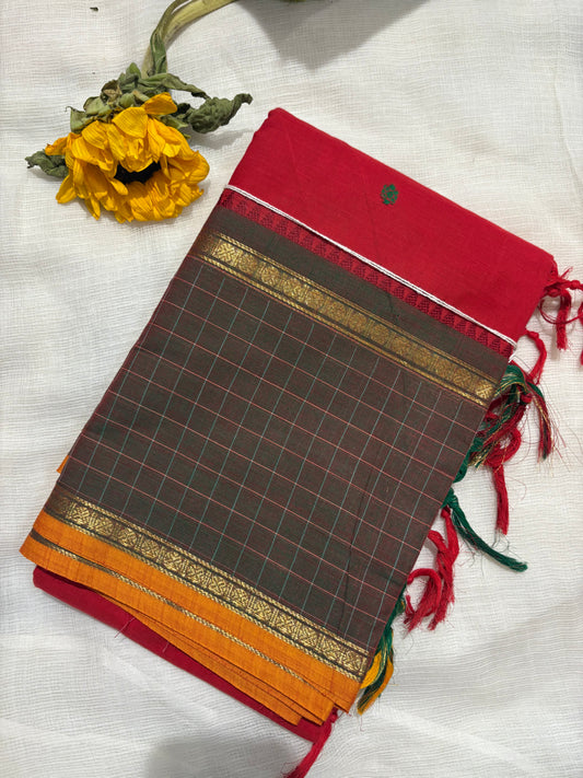 Red Earth Charm Saree