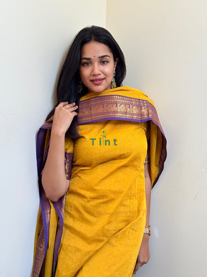 Mango Butter Kanchi Cotton kurta dupatta