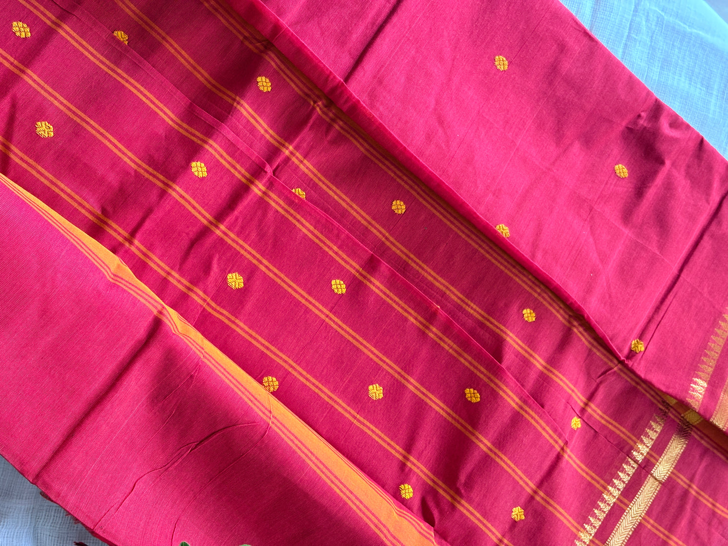 Rust Ruby saree