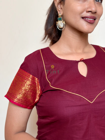 Coffee Bean Kanchi Cotton Kurta