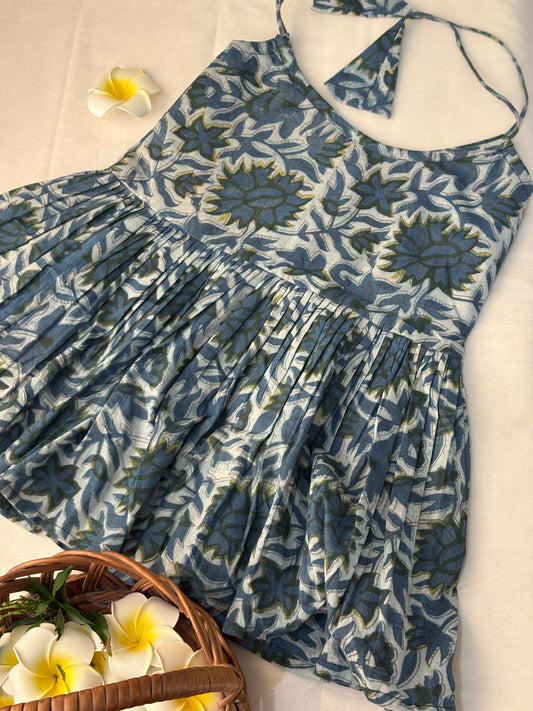 Handblock printed baby dress (1-2 years)