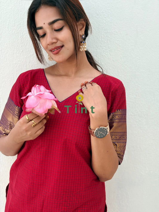 Tomato Kanchi Cotton Kurta