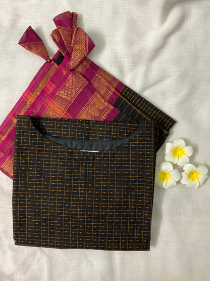 Black Cotton Kurta dupatta