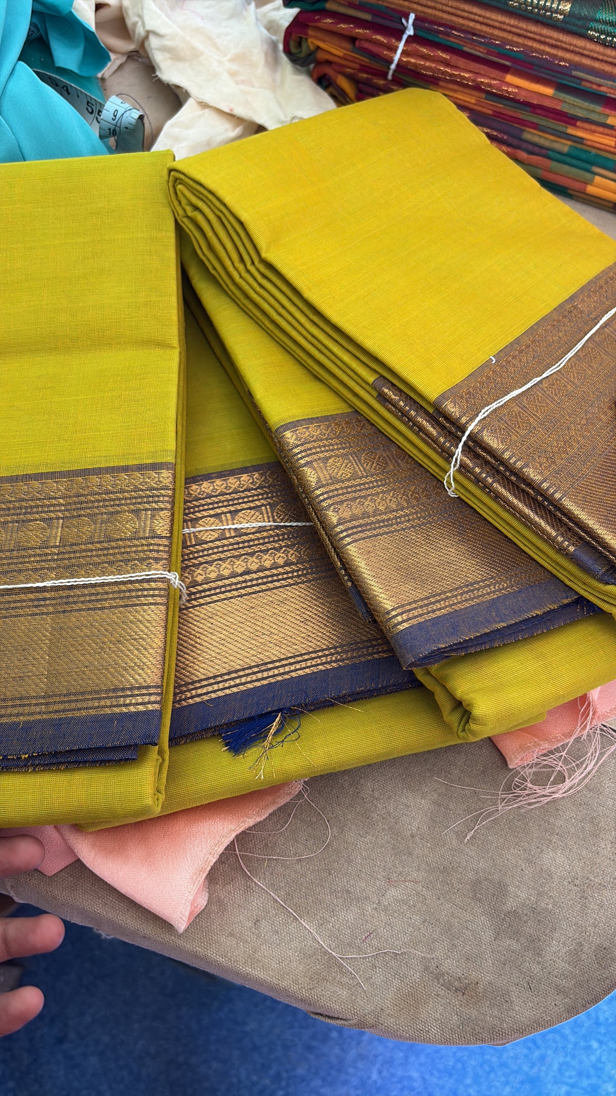 Yellow Jelly Kurta and Kota dupatta