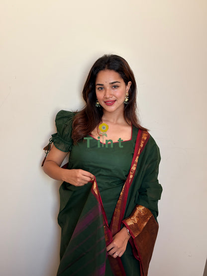 Izhai (Banana leaf) kurta dupatta
