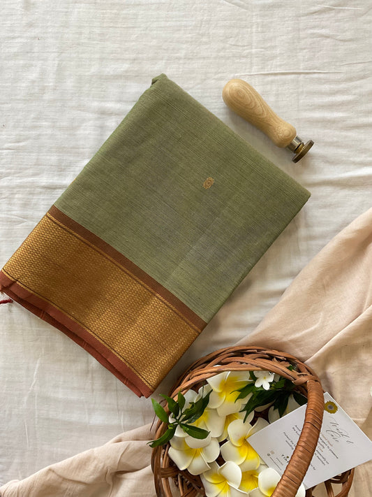 Pastel green Kanchi saree