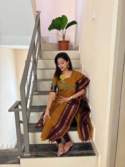Mustard seeds Kurta dupatta