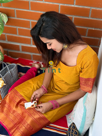 Mango Strawberry Kanchi cotton kurta