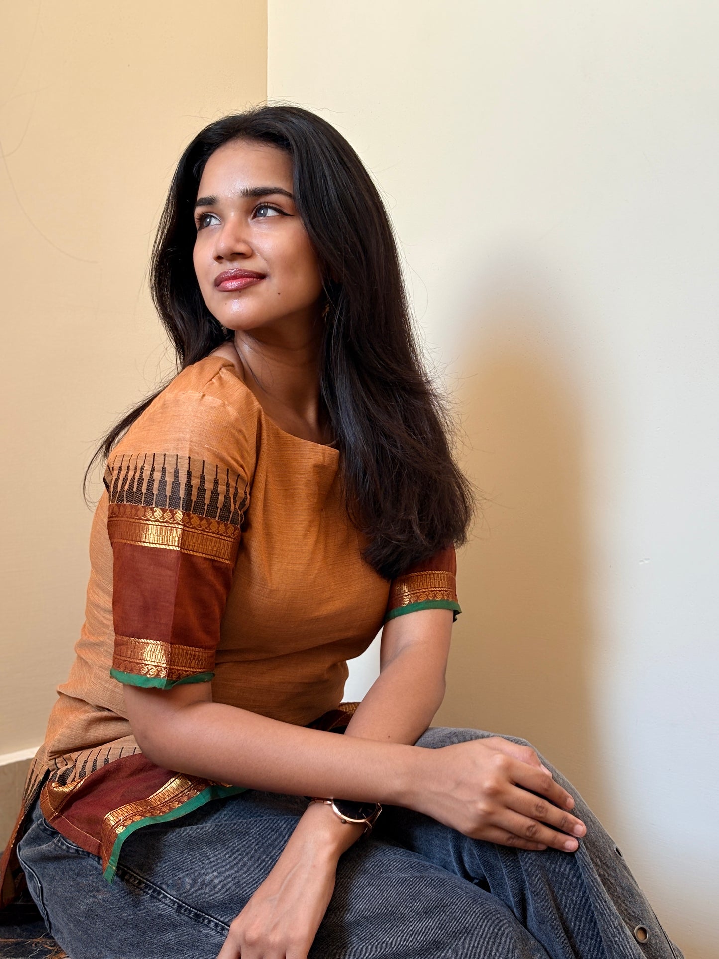 Butter Cookie Kanchi cotton short kurta