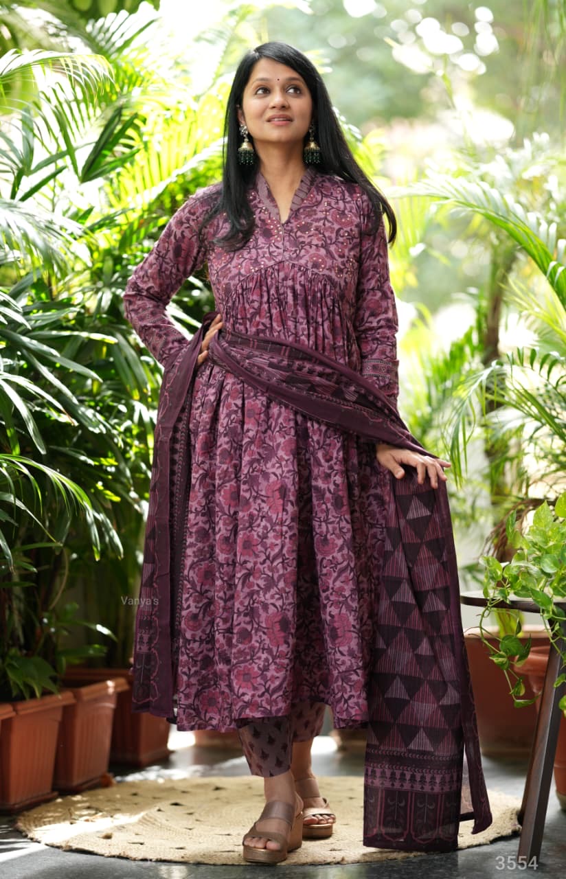 Mulberry Bloom cotton suit set