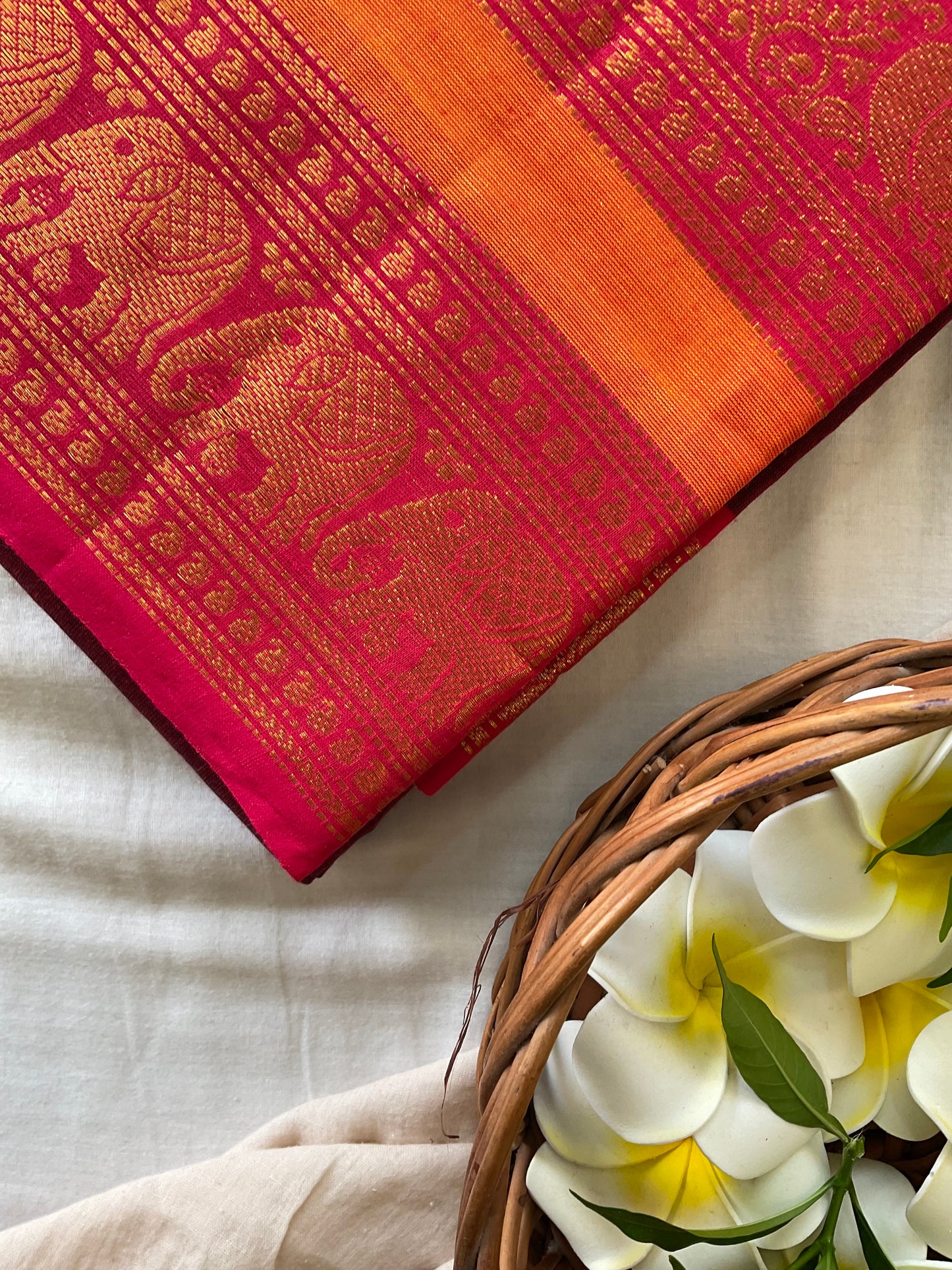 Chilli Kanchi cotton saree