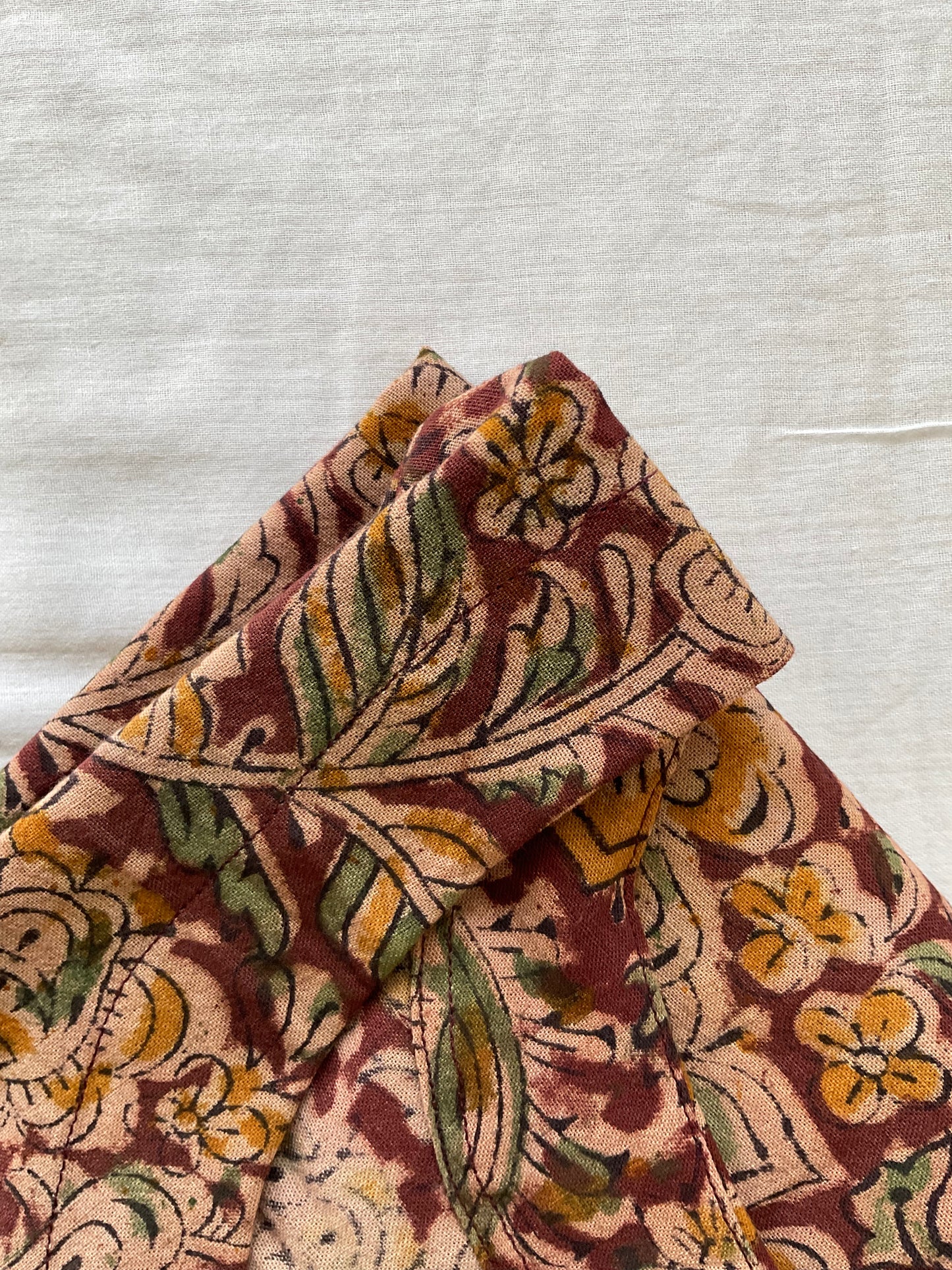 Rustwood Bloom – Handcrafted Kalamkari Kurta